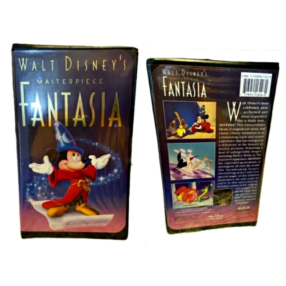 2 Walt Disney's Masterpiece Fantasia VHS Movies